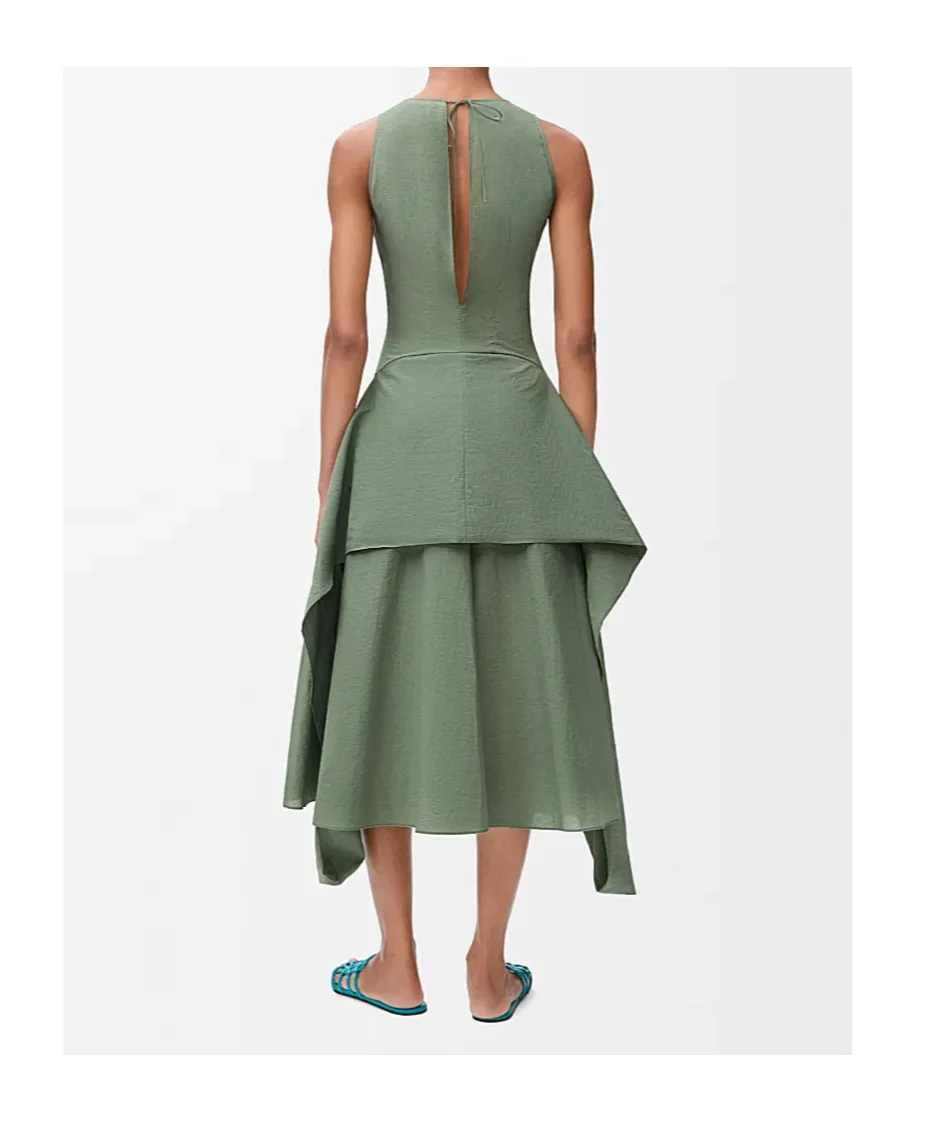 Loewe Sleeveless Wrap Midi Dress