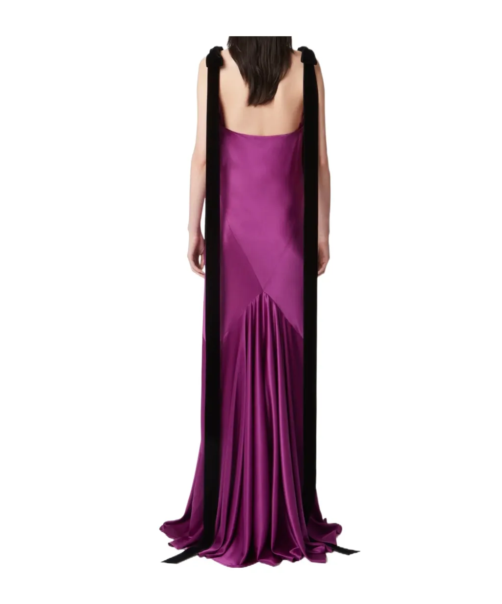 Satin-Finish Maxi Dress