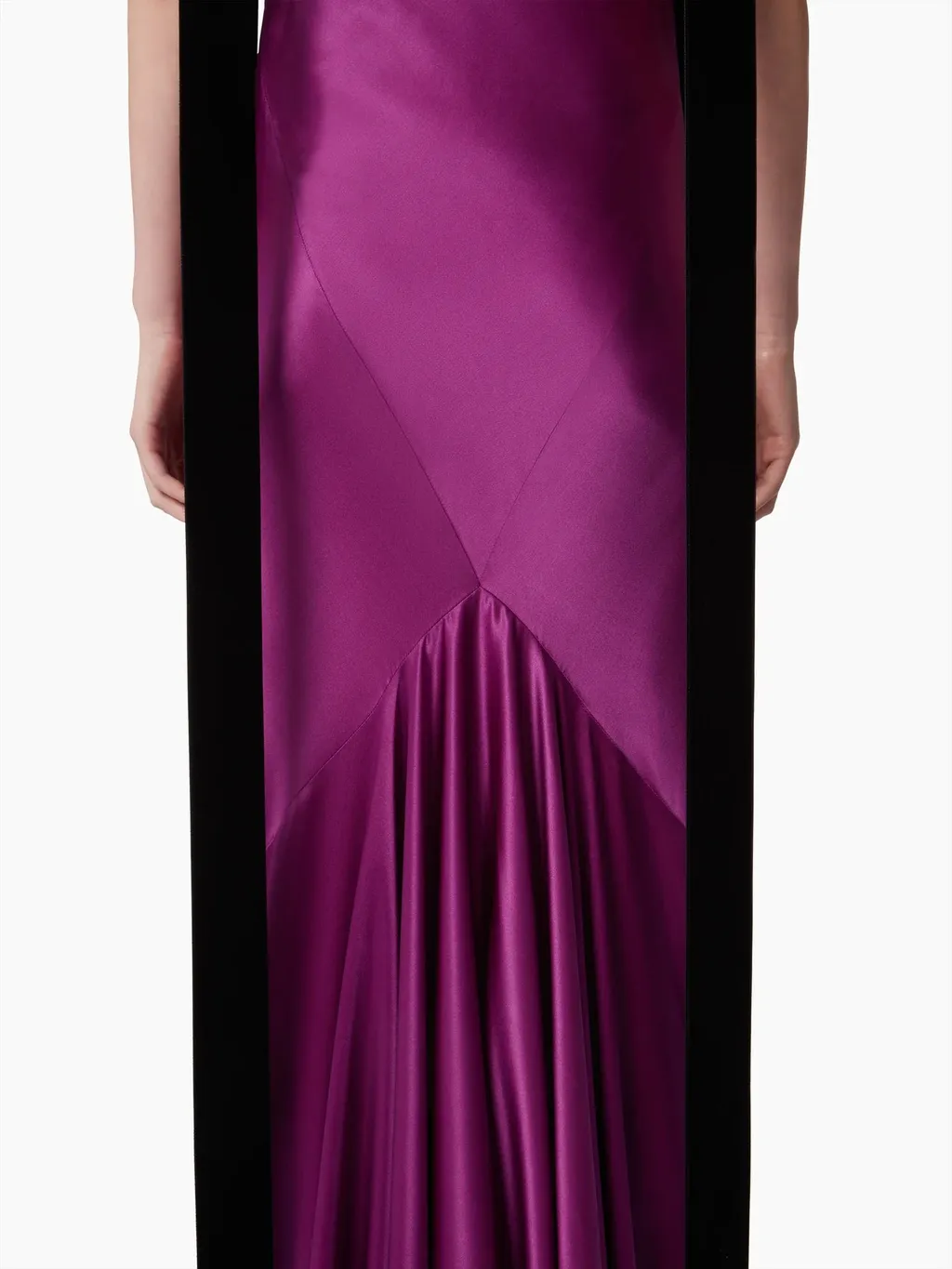 Satin-Finish Maxi Dress