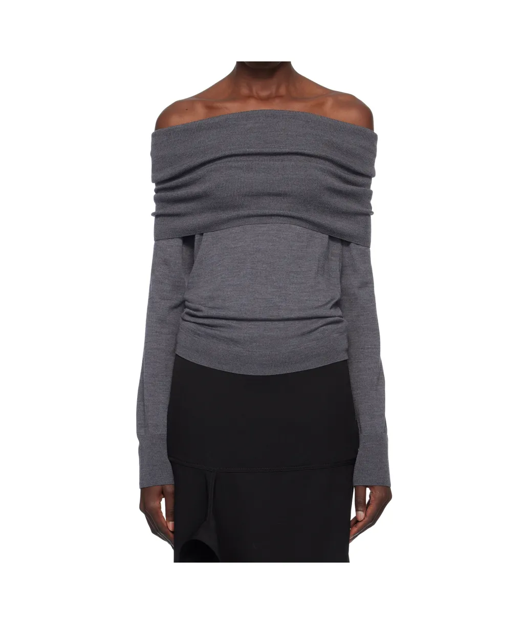 Stella Mccartney Long-Sleeved Off-Shoulder Jumper