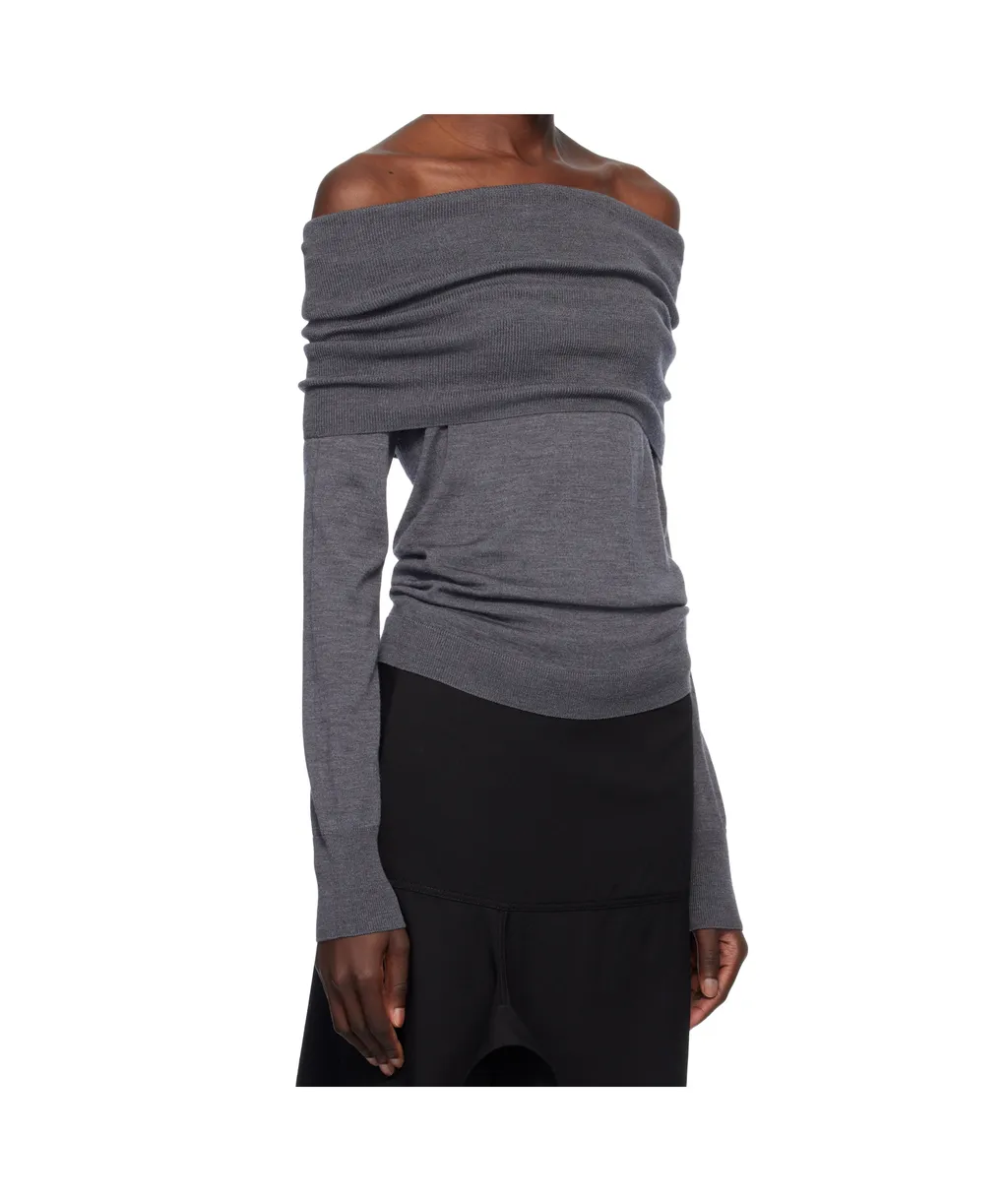 Stella Mccartney Long-Sleeved Off-Shoulder Jumper