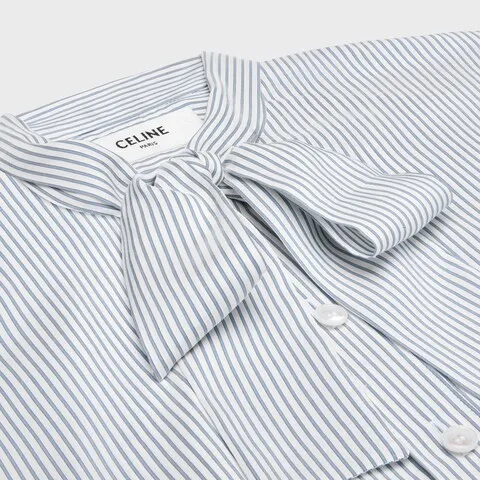 Lavalliere Mia Shirt In Striped Silk
