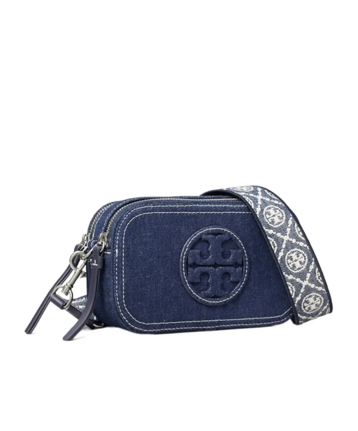 Tory Burch Mini Miller Denim Crossbody Bag