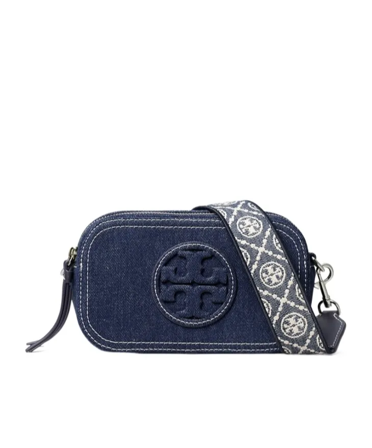 Tory Burch Mini Miller Denim Crossbody Bag