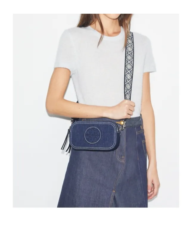 Tory Burch Mini Miller Denim Crossbody Bag
