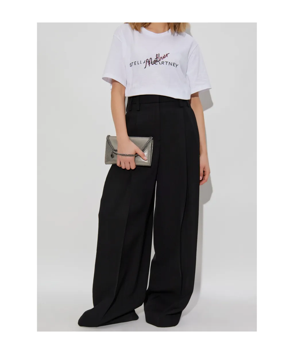 Stella Mccartney Logo Embroidered Crewneck T-Shirt