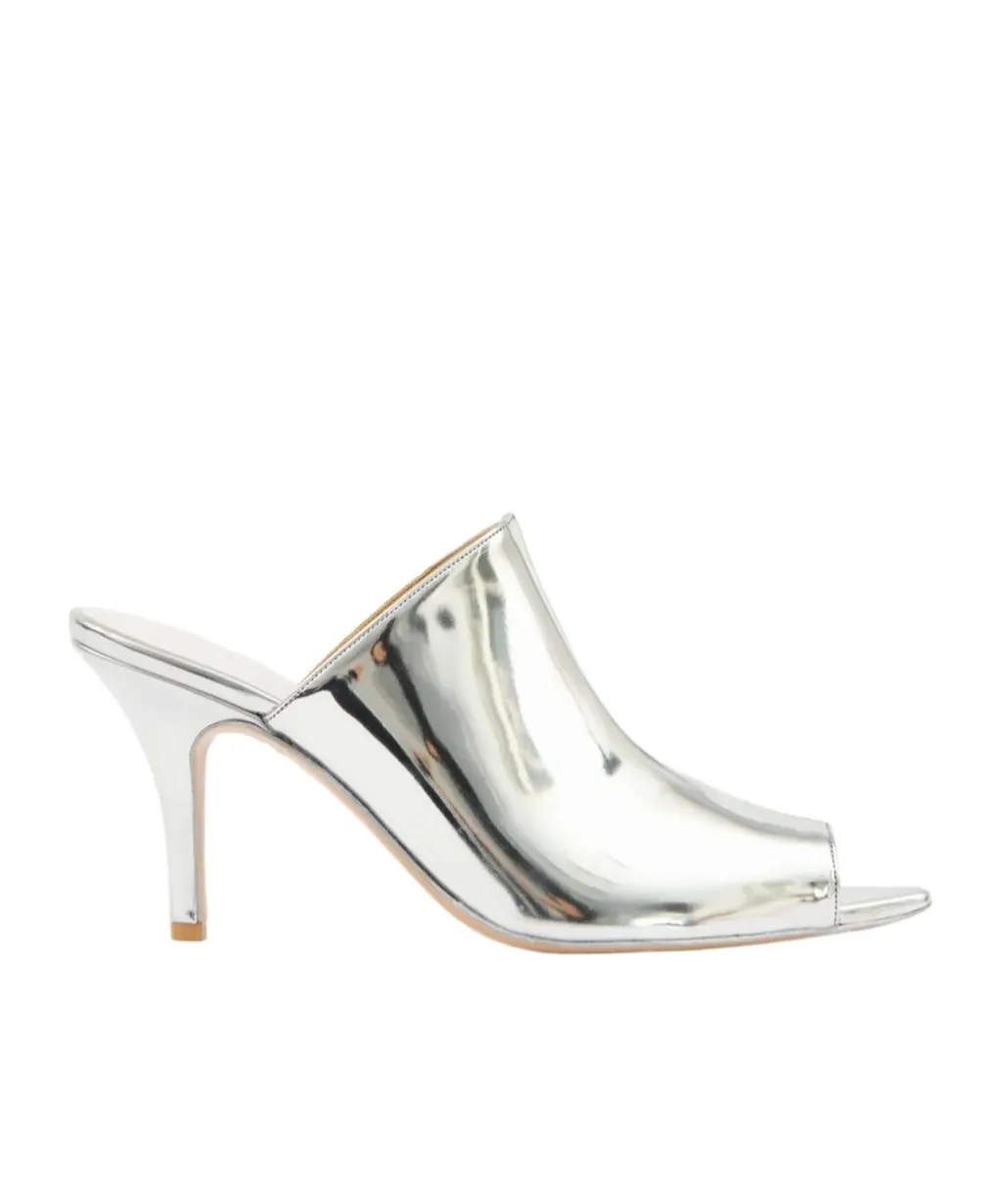 Metallic-Effect Mules
