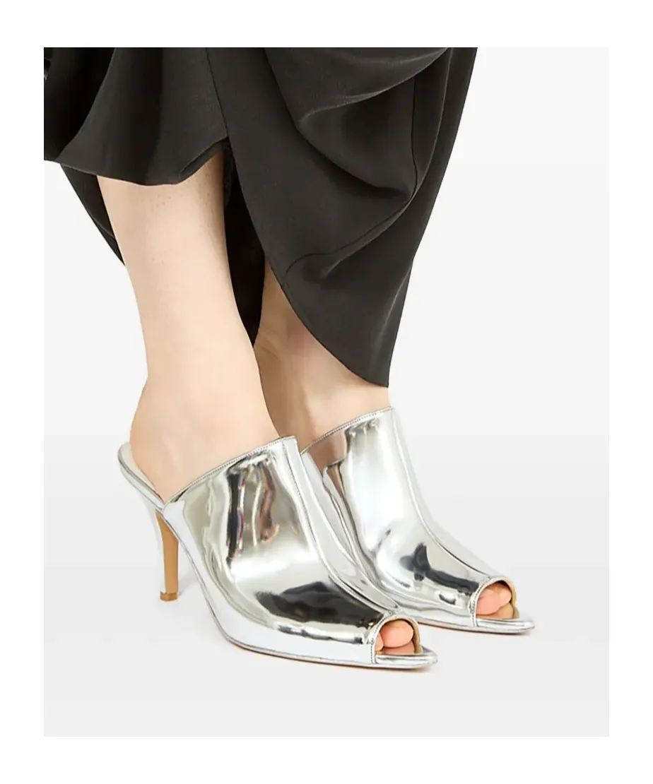 Metallic-Effect Mules