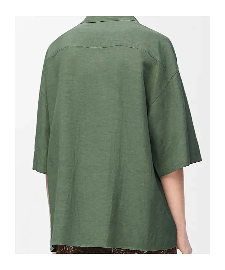 Short Sleeve Shirt In Viscose And Linen
