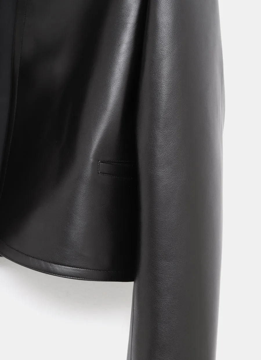 Long Sleeve Leather Jacket
