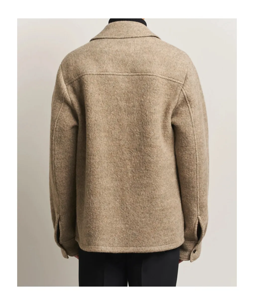 Zip-Fastening Collared Wool Jacket