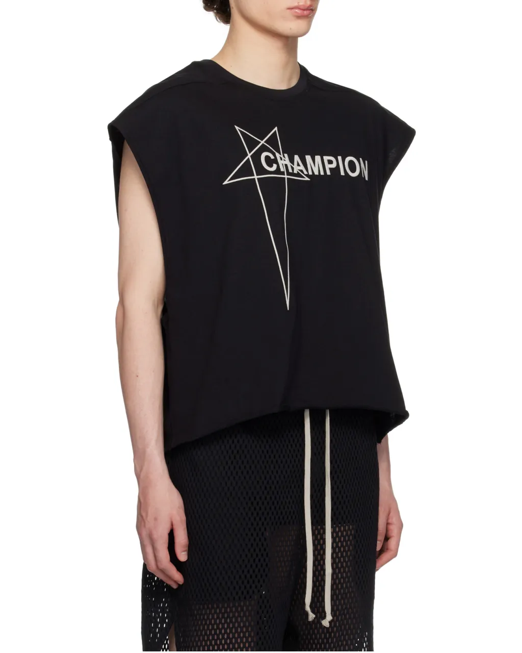 Rick Owens X Champion Logo Detailed T-Shirt