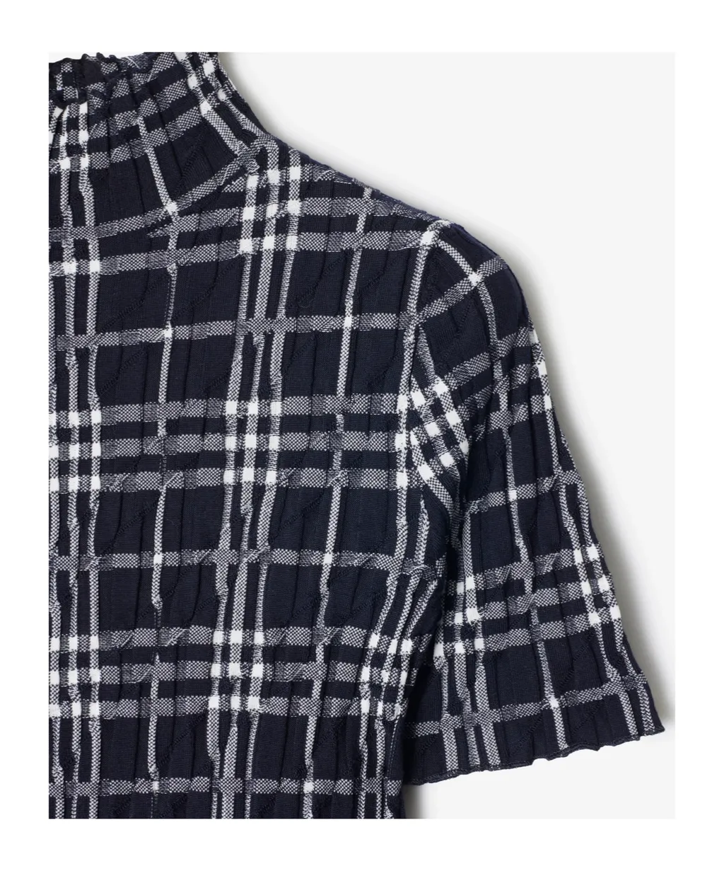 Check-Print Dress
