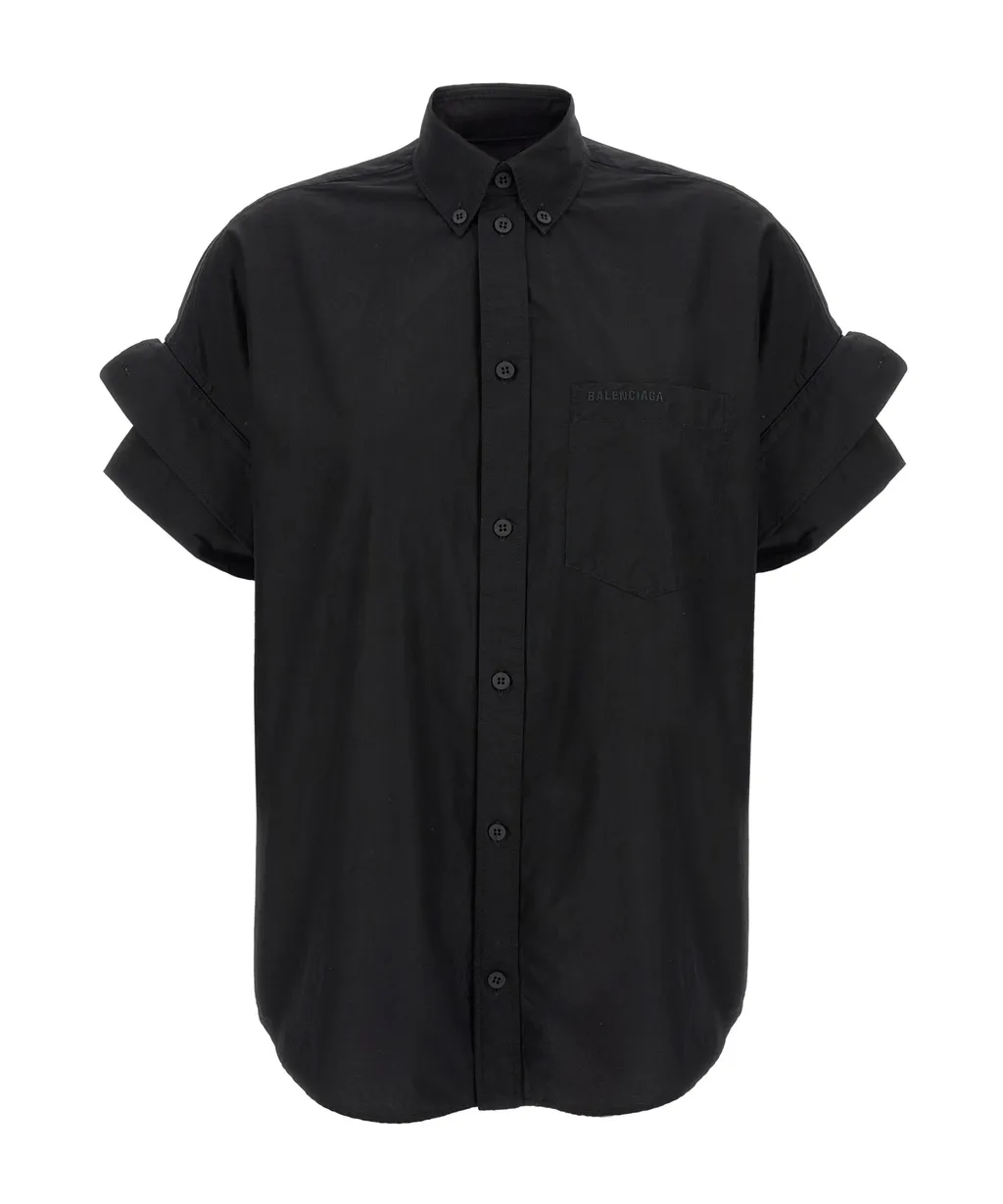 Collared Sleeve Detailed Shirt