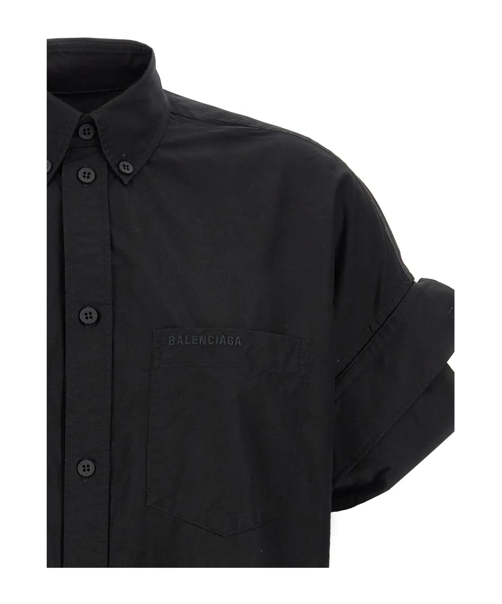 Collared Sleeve Detailed Shirt