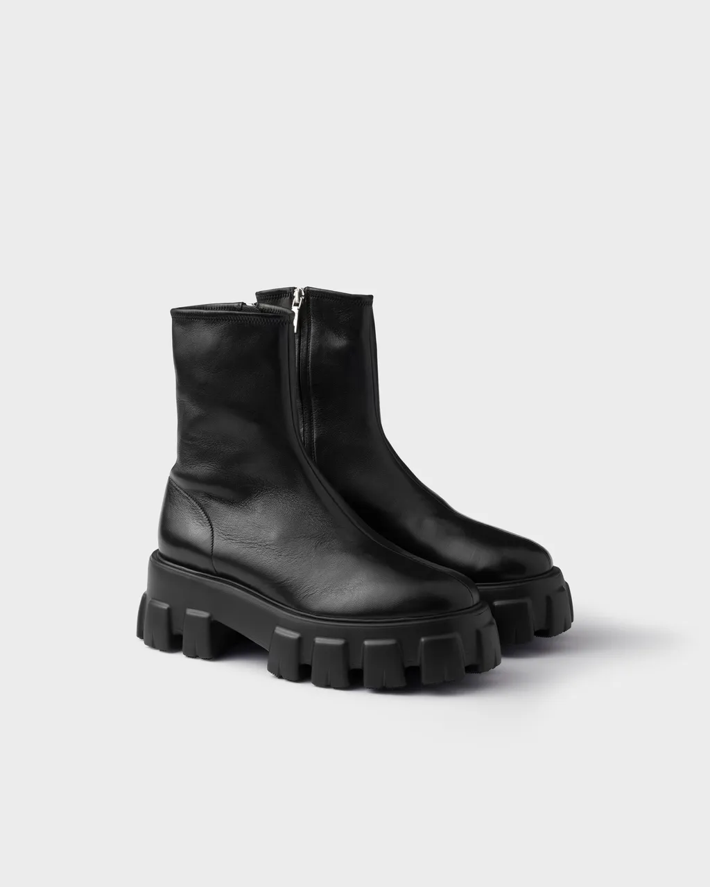 Prada Round-Toe Zipped Boots