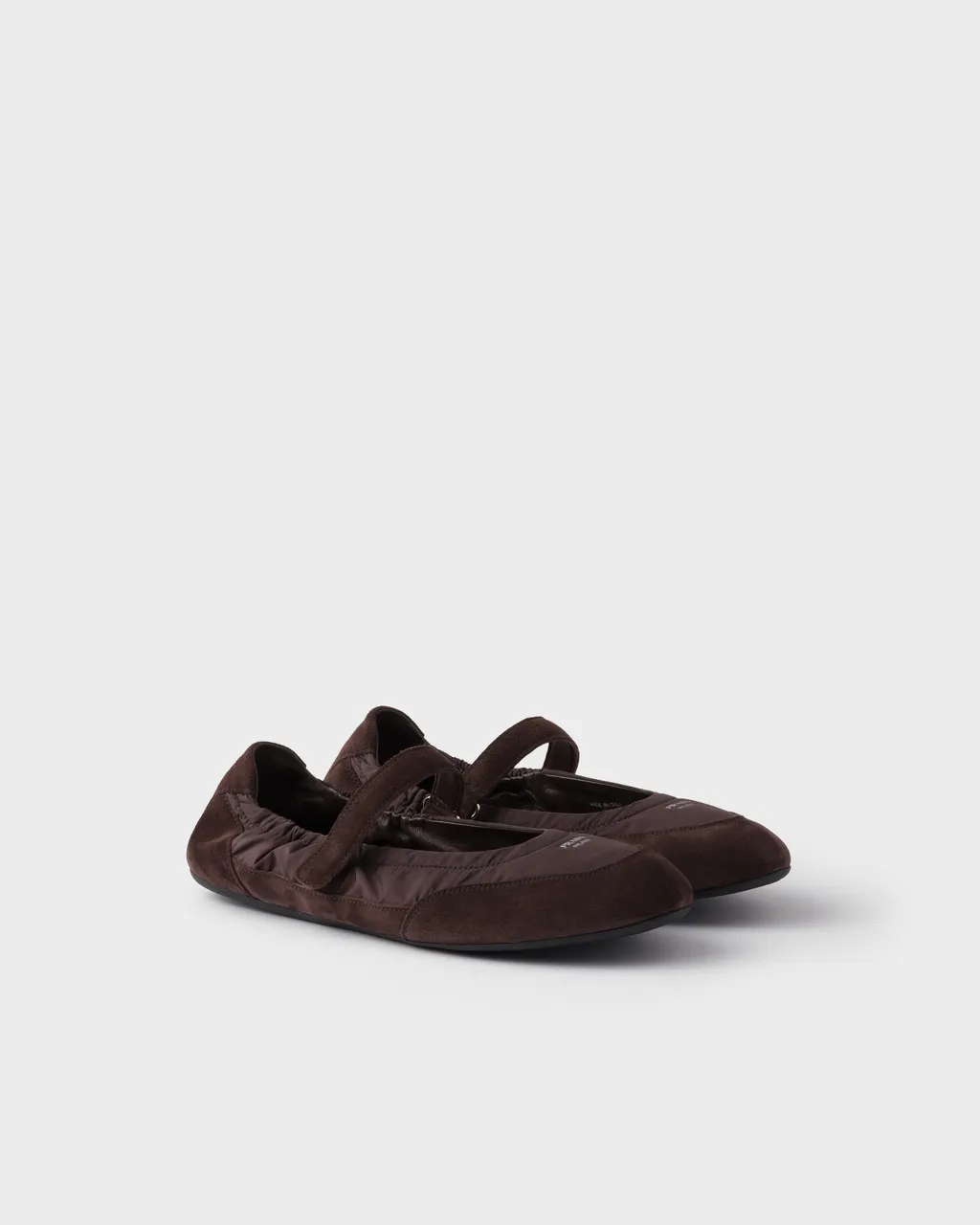 Prada Round-Toe Mary Jane Ballerinas