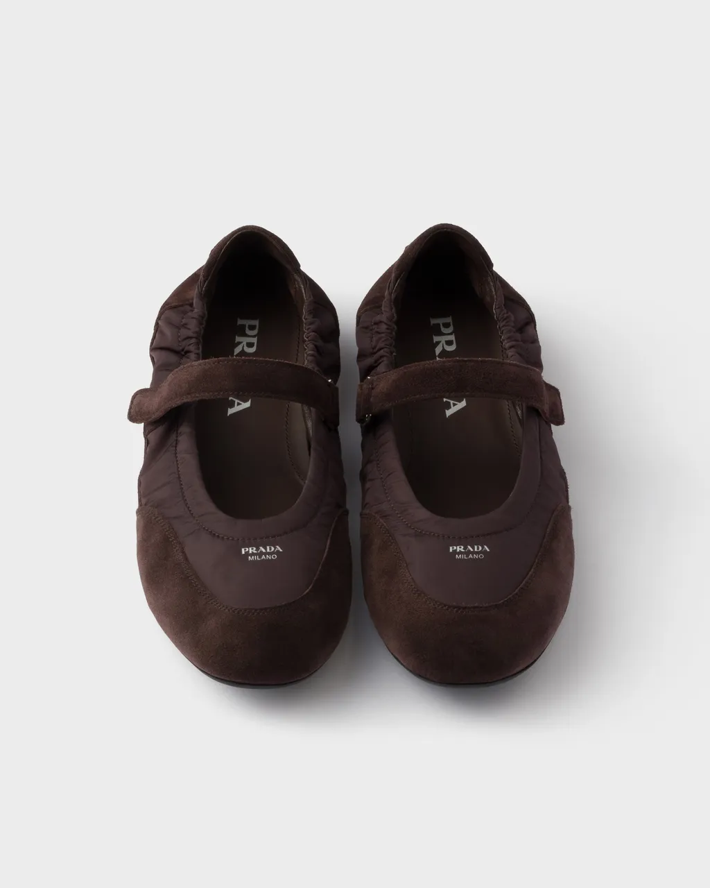 Prada Round-Toe Mary Jane Ballerinas