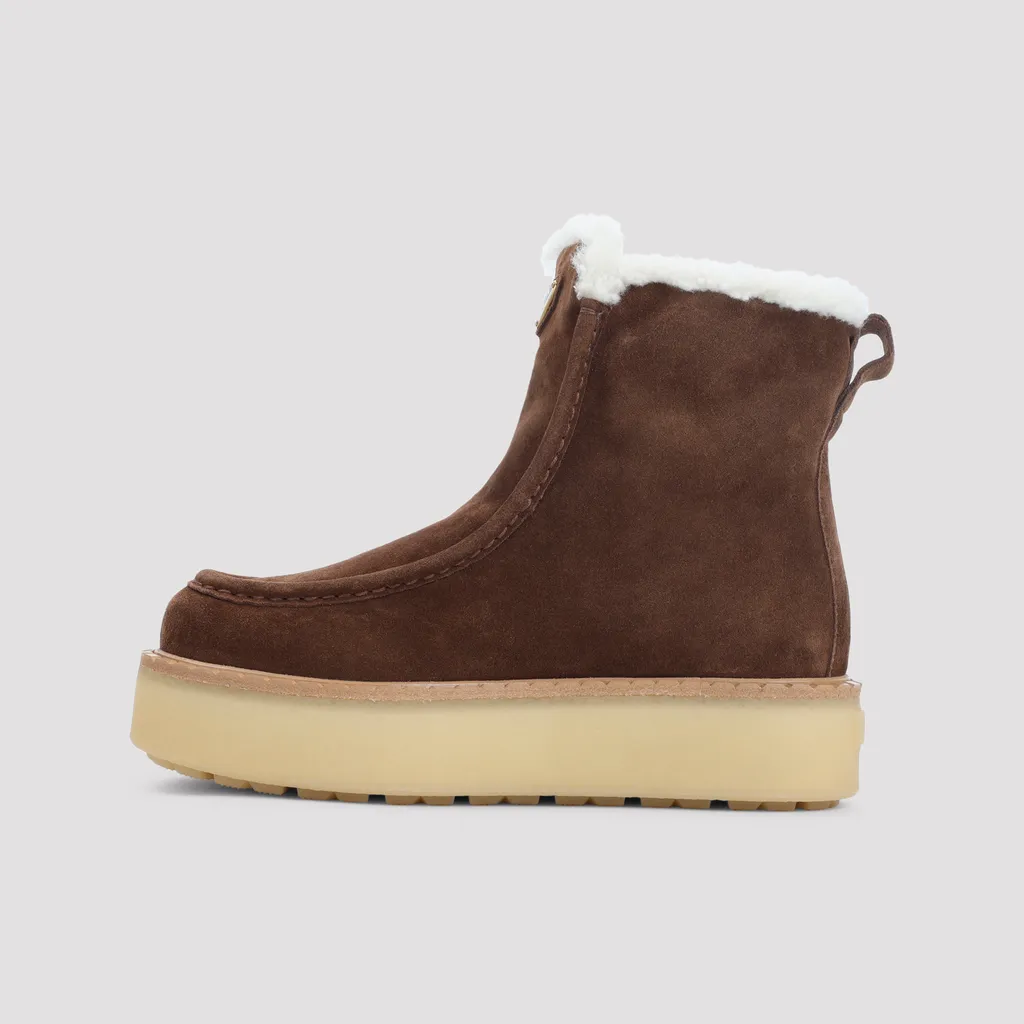 Prada Round-Toe Ankle Boots
