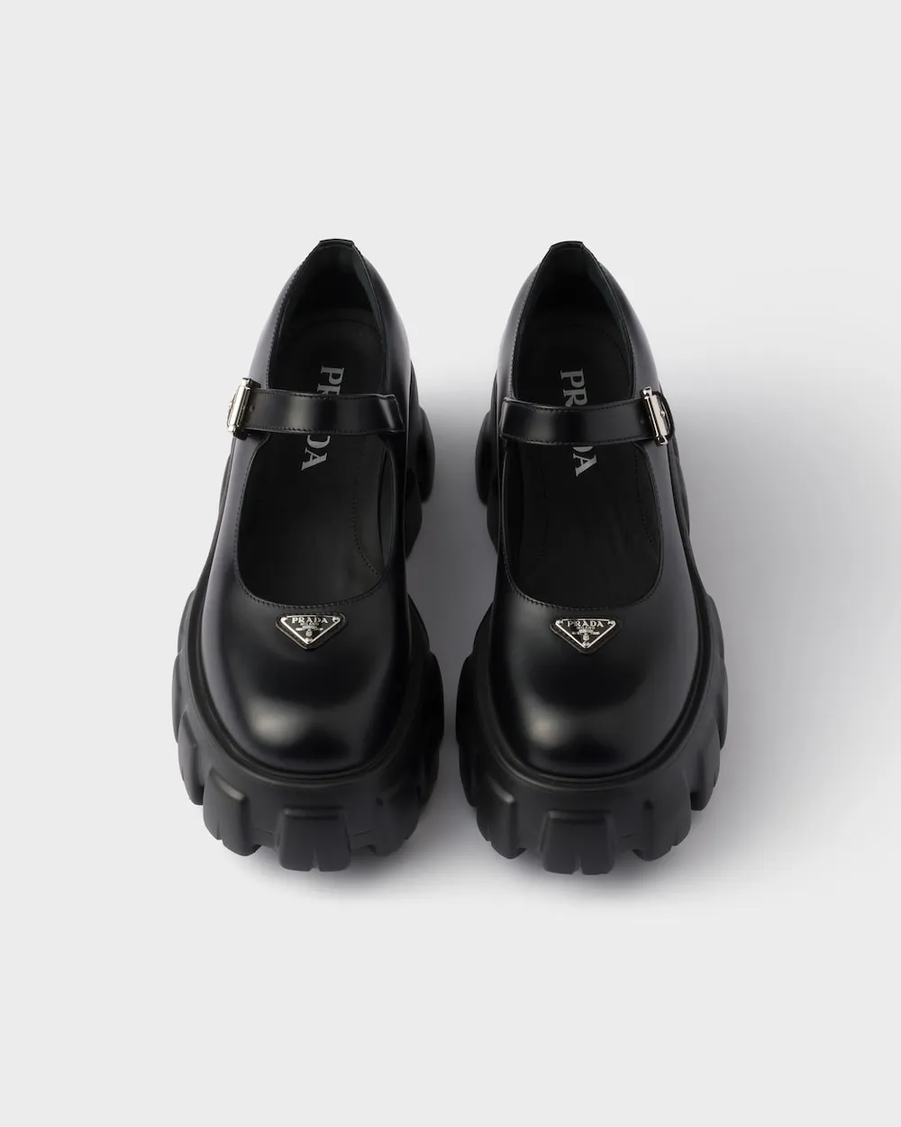 Prada Triangle-Logo Flat Shoes