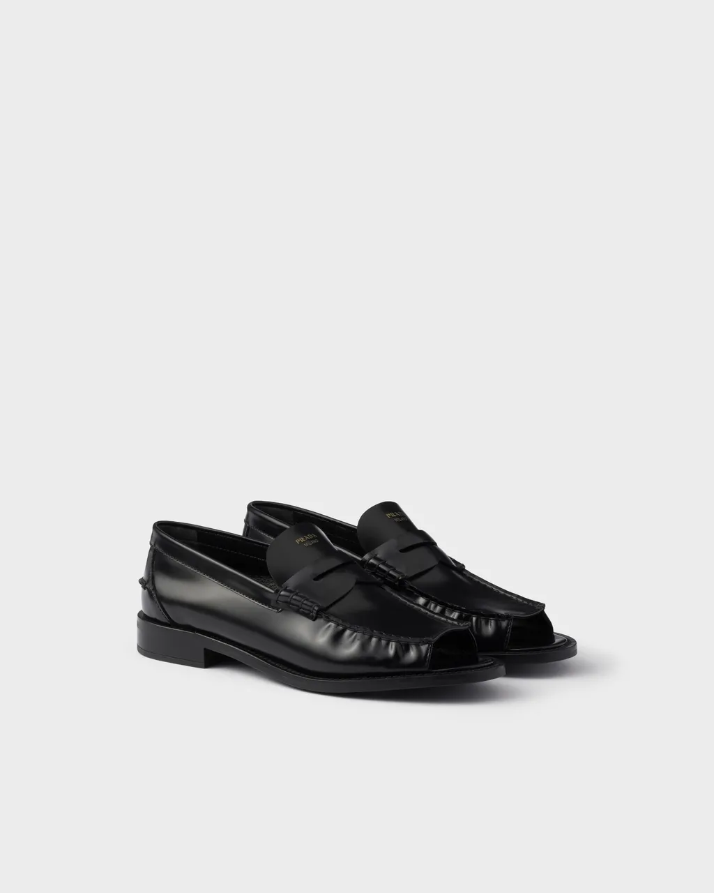 Prada Logo-Printed Penny Loafers