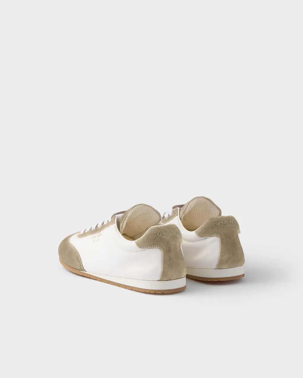Prada Panelled Lace-Up Sneakers