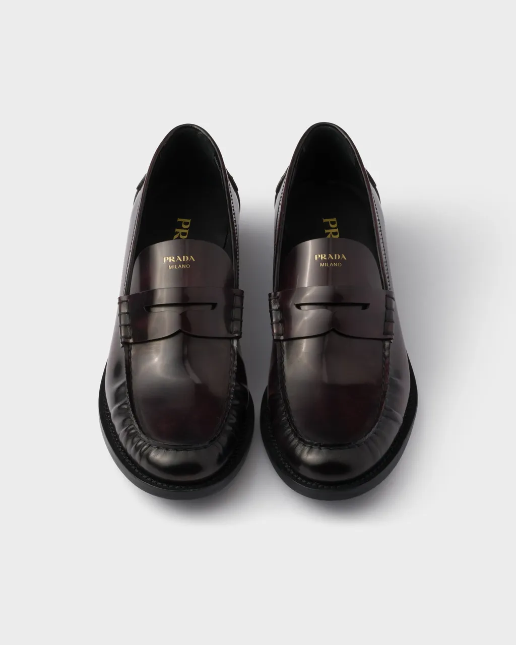 Prada Ruched Slip-On Loafers