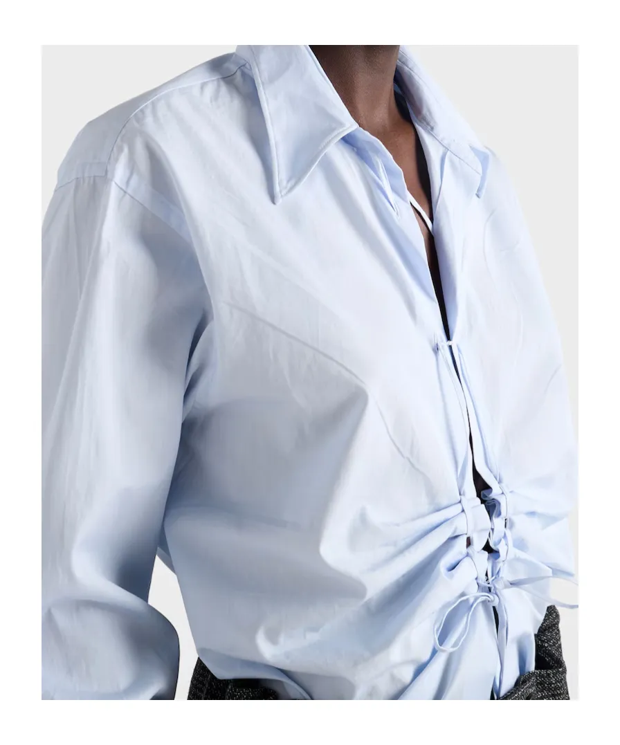 Prada Long-Sleeved Ruched Shirt