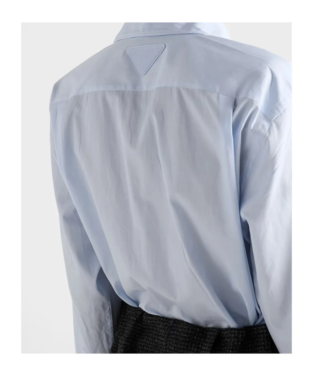 Prada Long-Sleeved Ruched Shirt