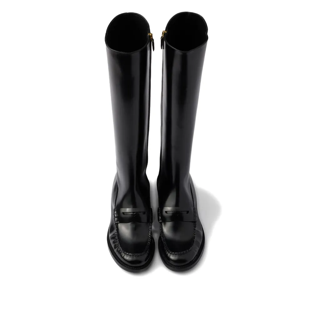 Prada Ruched Zipped Boots