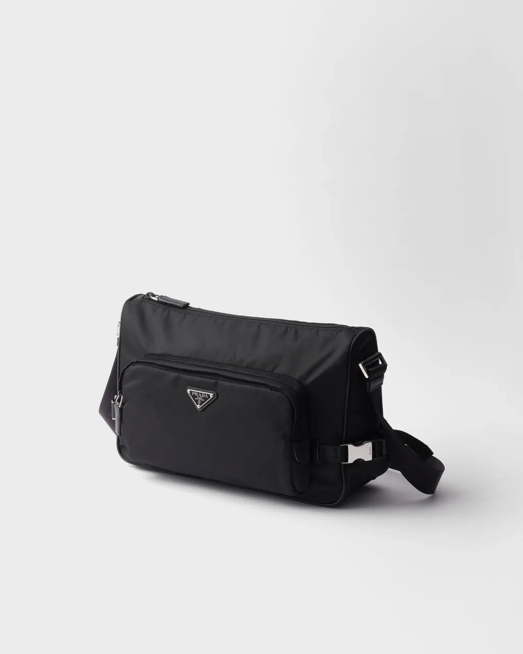 Large Re-Nylon And Saffiano Leather Shoulder Bag
