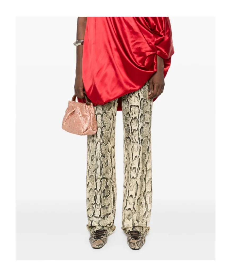 Dries Van Noten Printed High-Rise Trousers