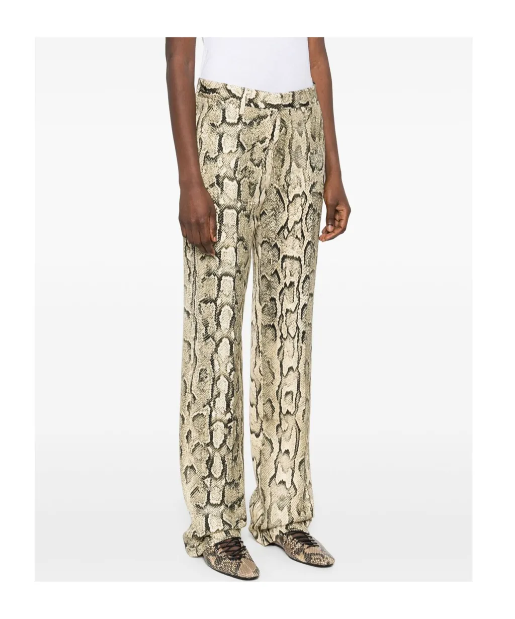 Dries Van Noten Printed High-Rise Trousers