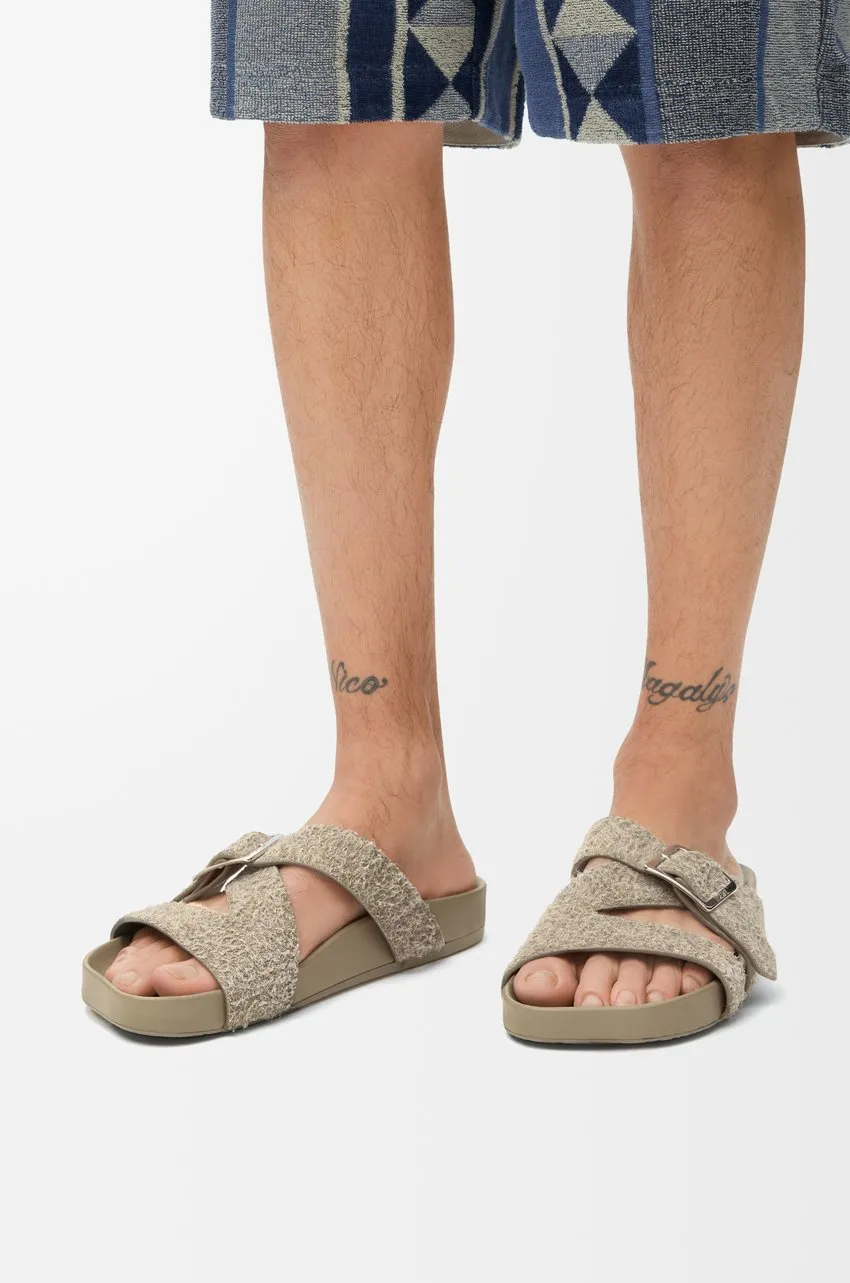 Ease Buckle Slide In Brushed Suede