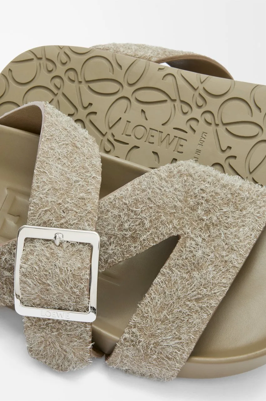 Ease Buckle Slide In Brushed Suede