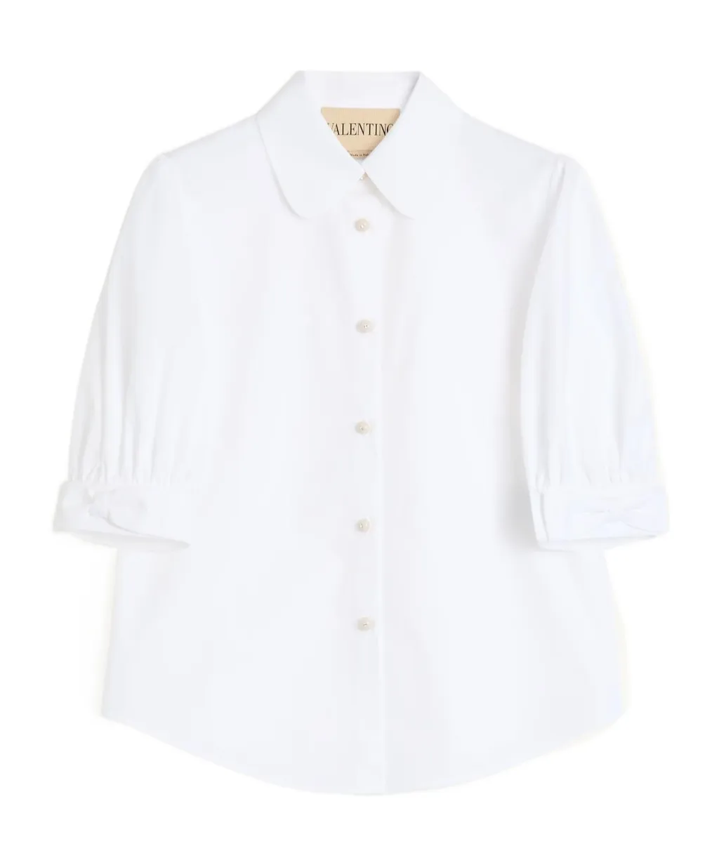 Valentino Garavani Pointed-Collared Buttoned Shirt