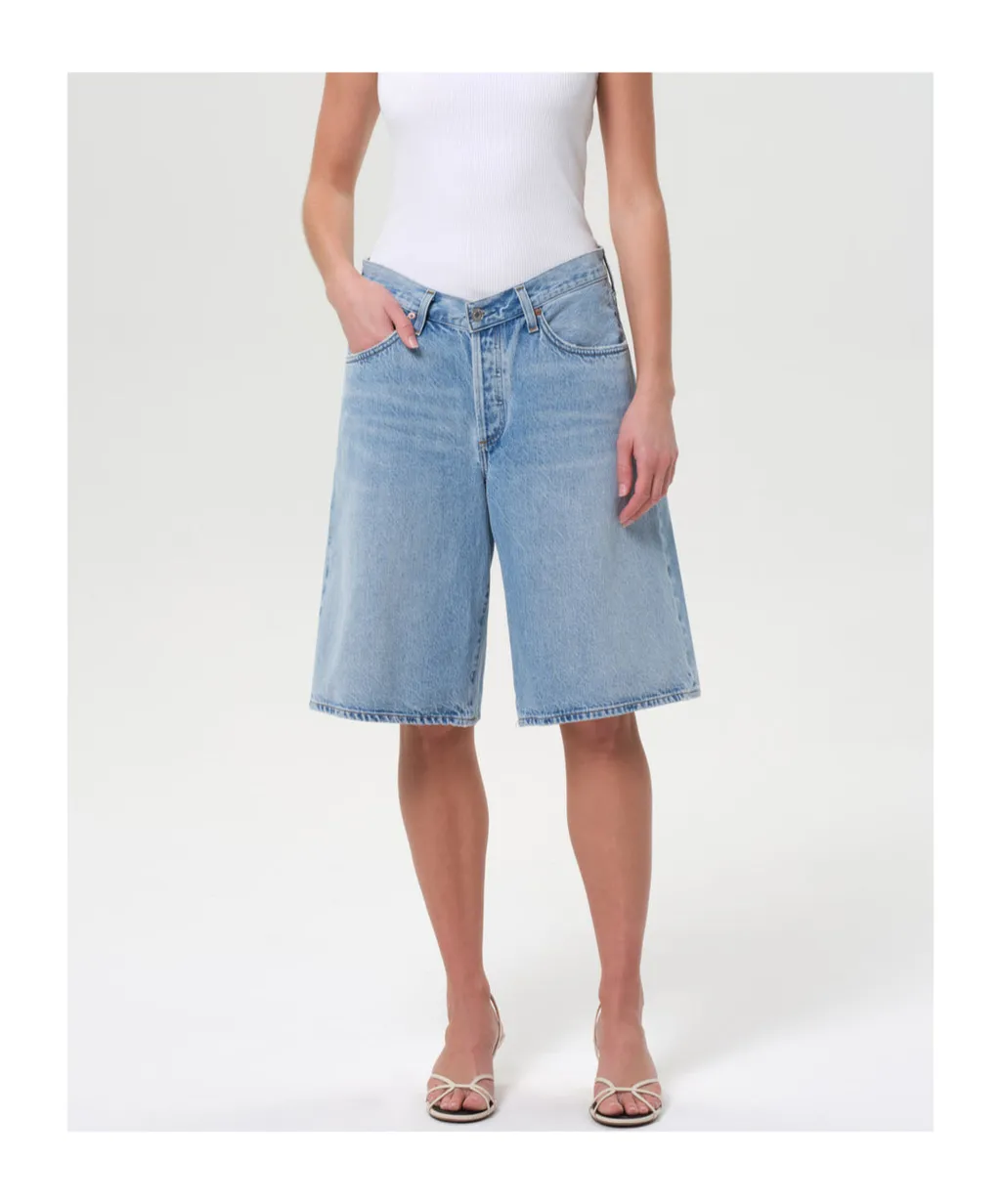 Agolde High-Waisted Knee-Length Denim Shorts