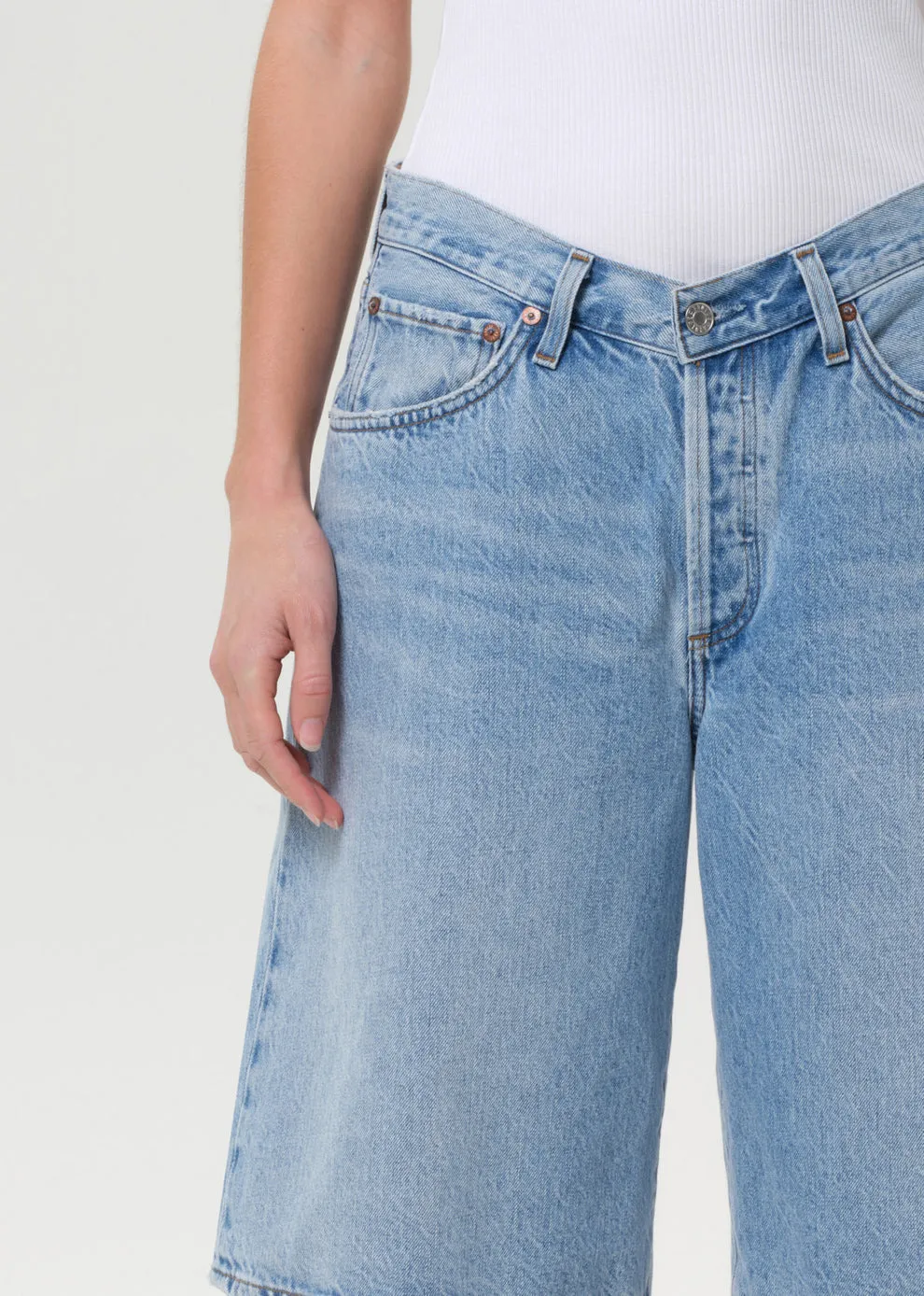 Agolde High-Waisted Knee-Length Denim Shorts