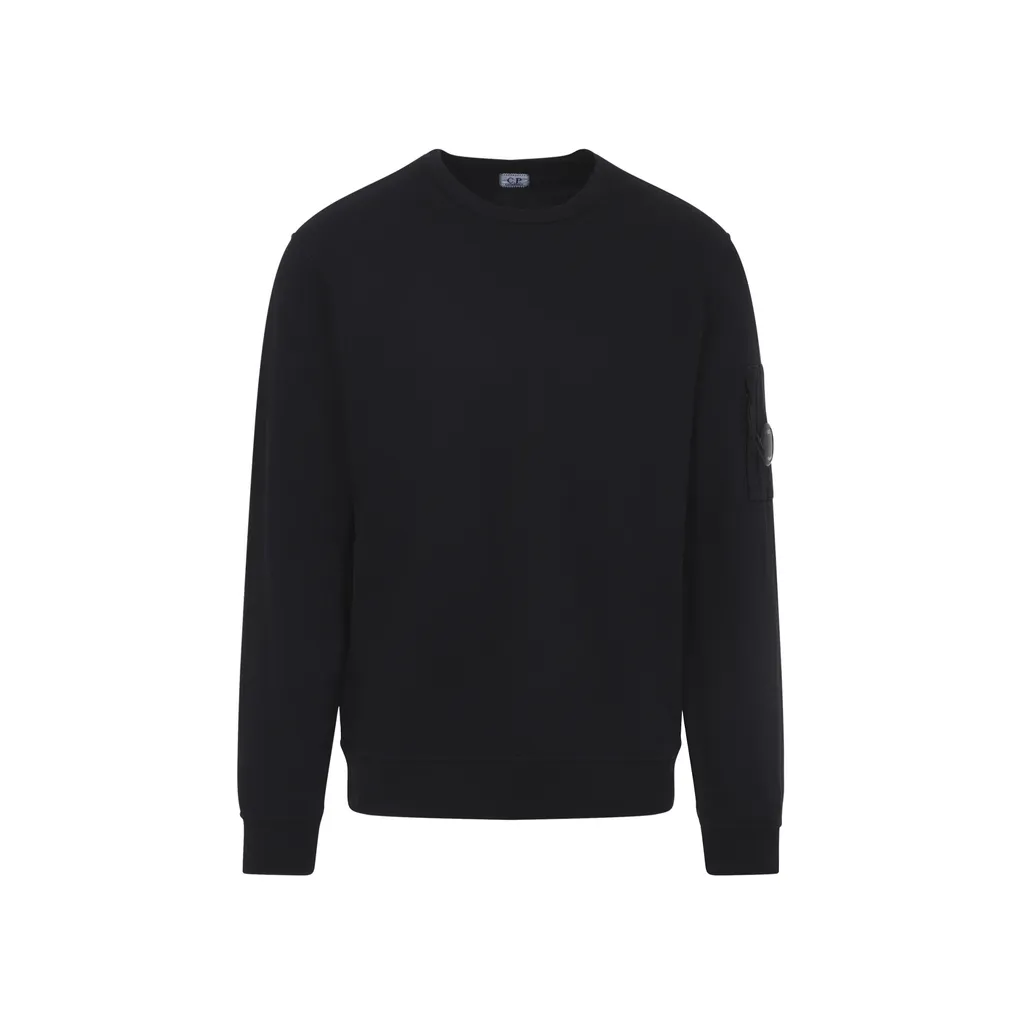 C.P. Company Lens Detailed Light Fleece Crewneck Sweatshirt
