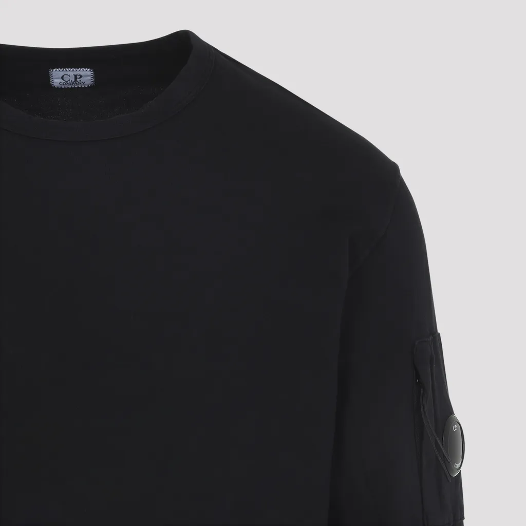 C.P. Company Lens Detailed Light Fleece Crewneck Sweatshirt