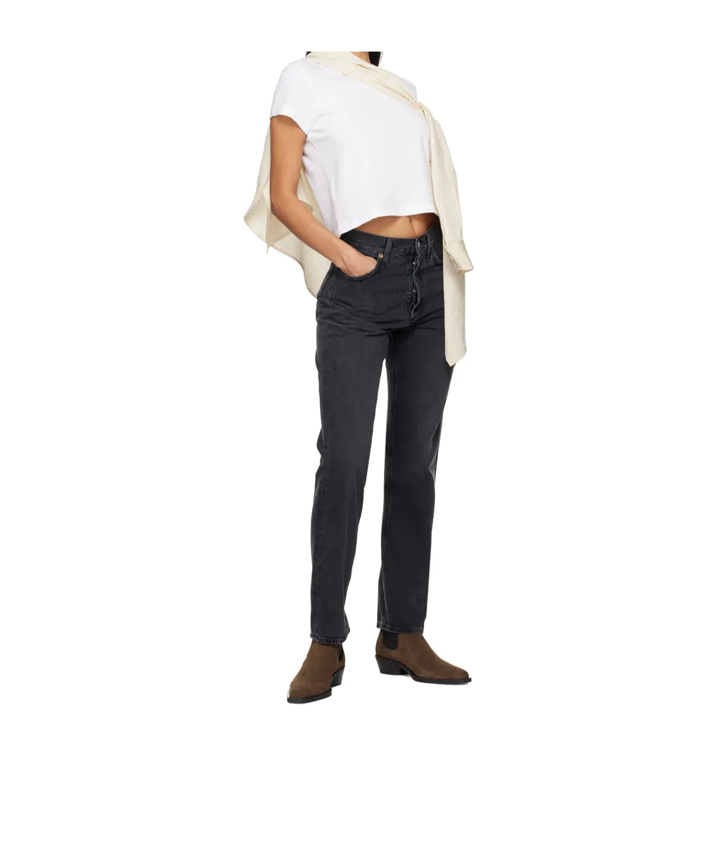 Denim Trousers With Belt Loops