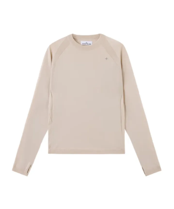 Crewneck Jumper With Thumb Holes At Cuffs