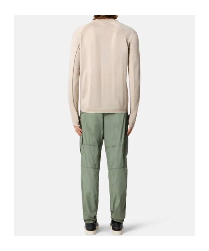Crewneck Jumper With Thumb Holes At Cuffs