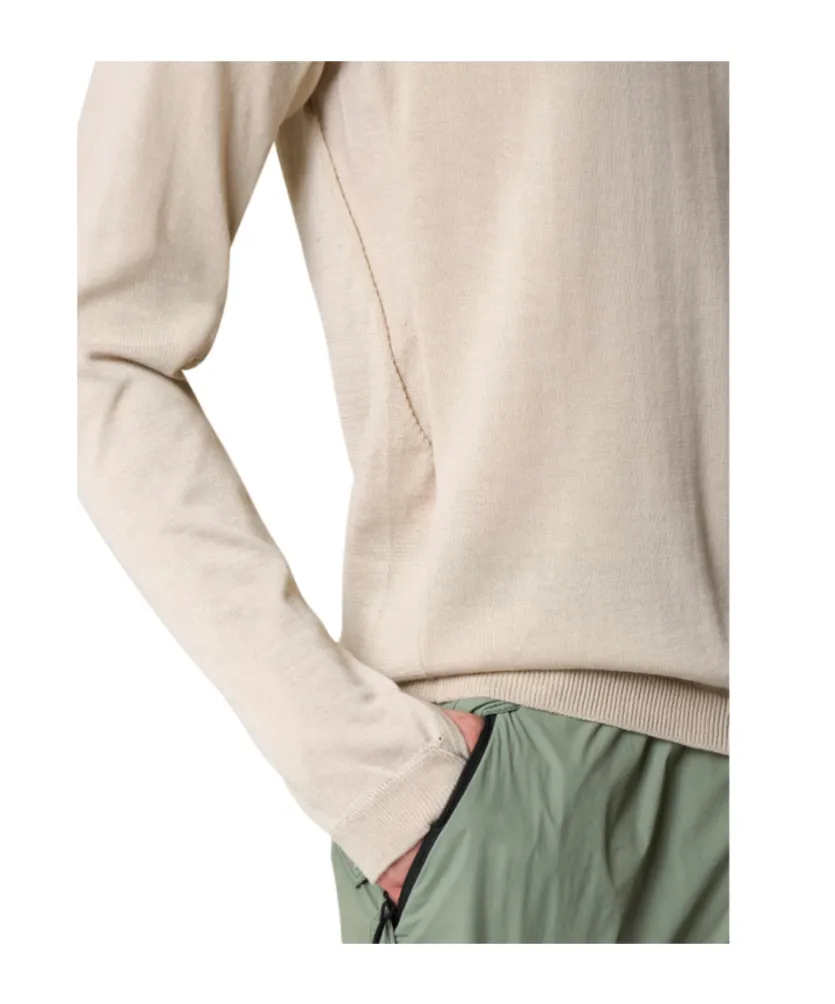 Crewneck Jumper With Thumb Holes At Cuffs