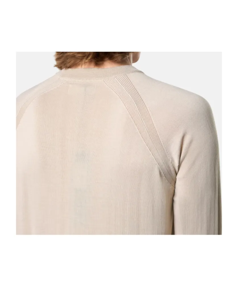 Crewneck Jumper With Thumb Holes At Cuffs