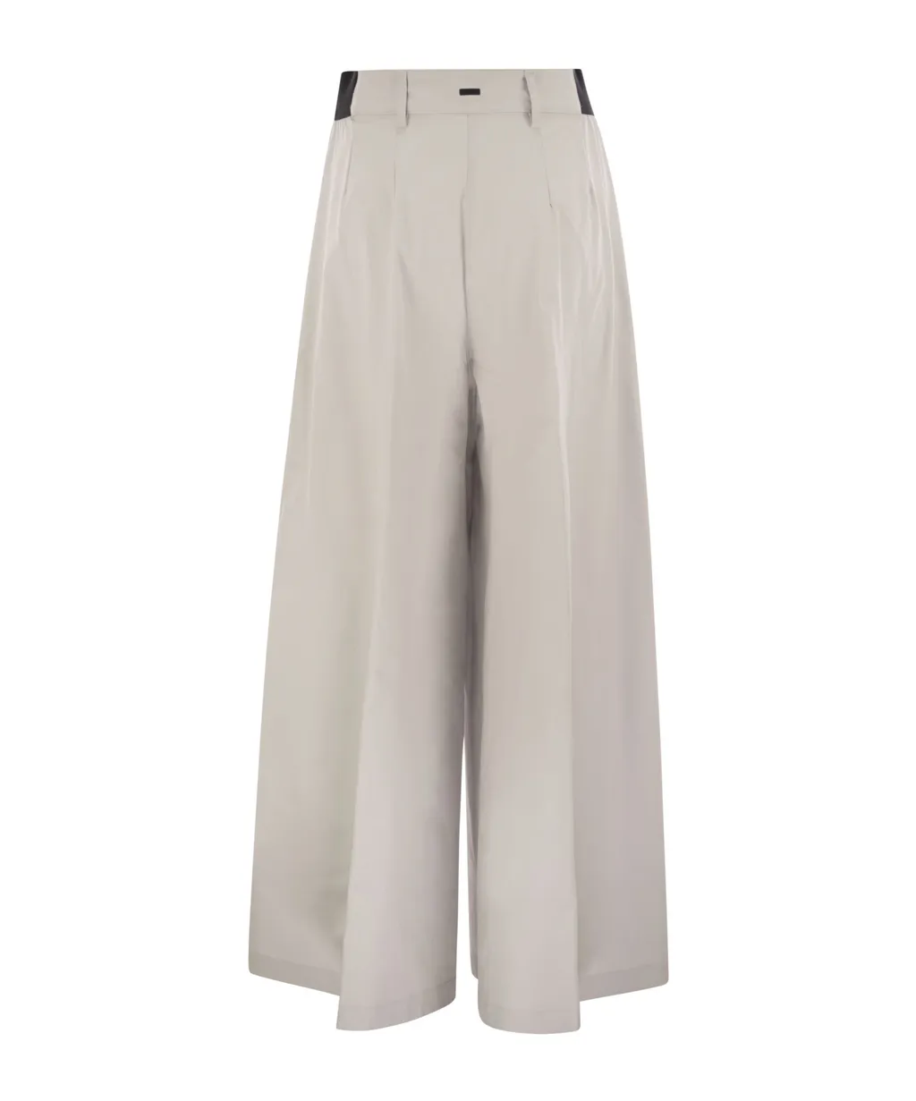 Herno Wide-Leg Pleated Trousers