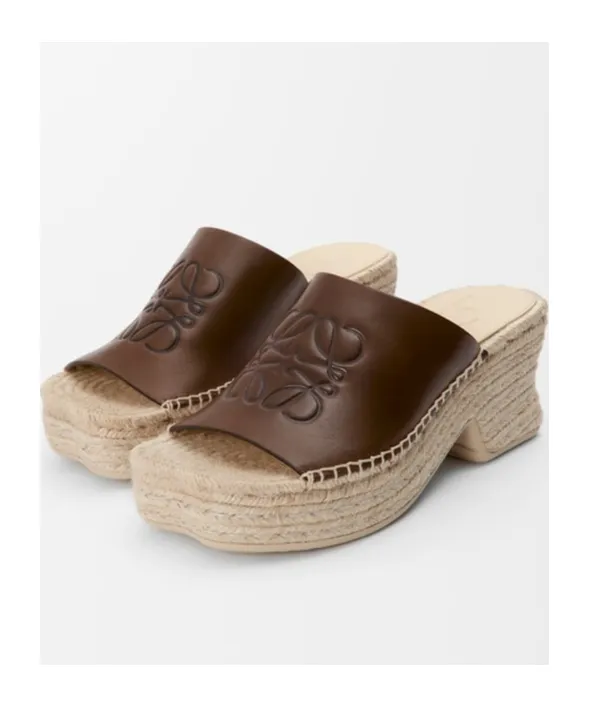 Loewe Petal Espadrille Platform Slides