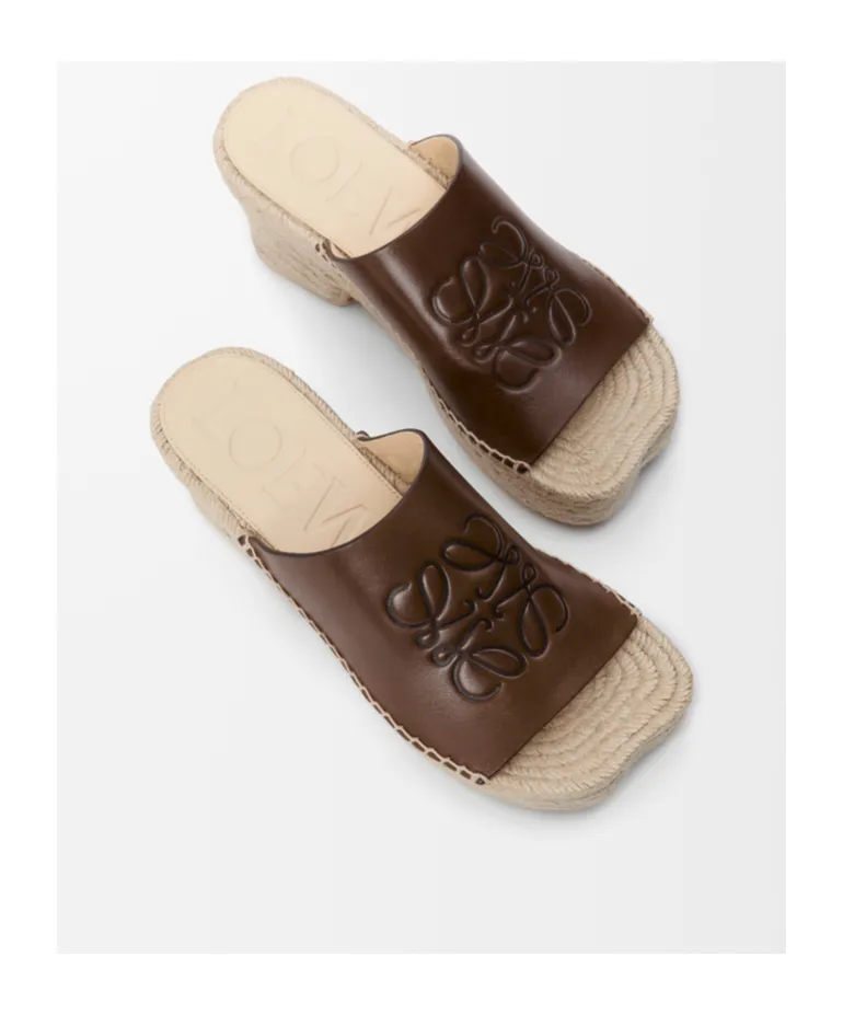 Loewe Petal Espadrille Platform Slides