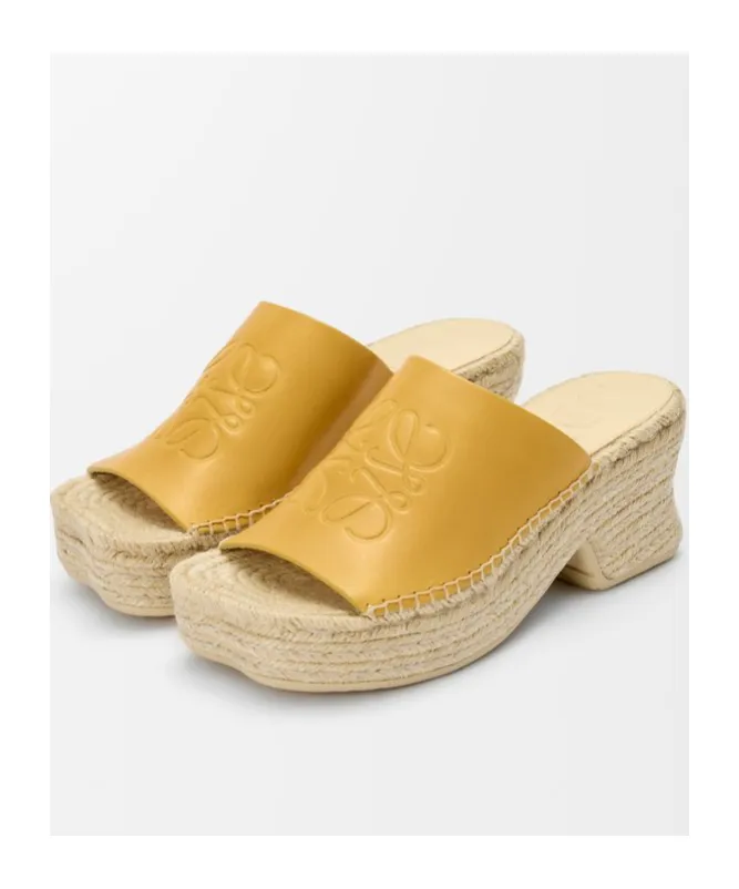 Loewe Petal Espadrille Platform Slides