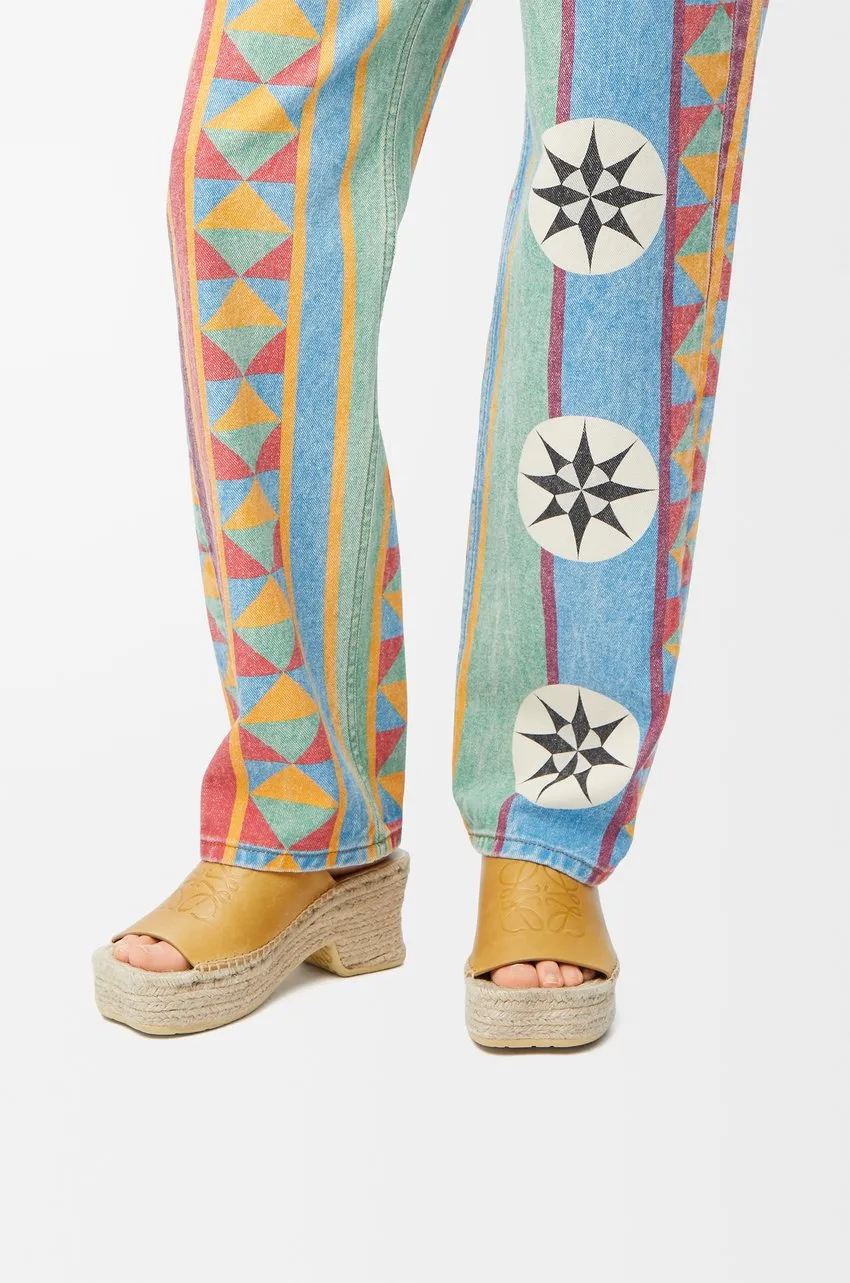 Loewe Petal Espadrille Platform Slides